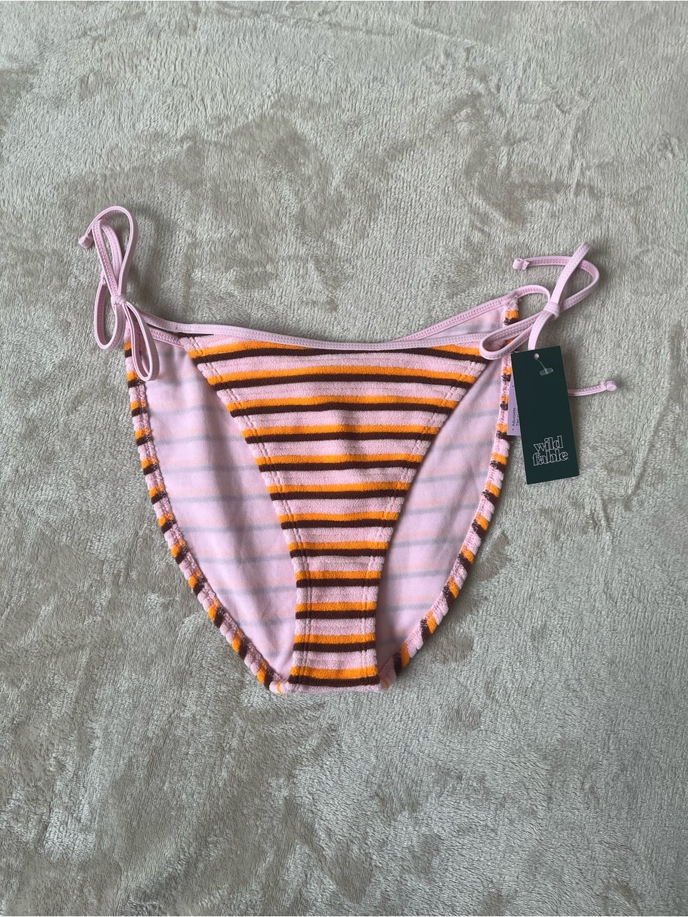 Wild Fable Women’s Low Rise Striped Bikini Bottoms Medium (8-10) NWT Cheeky